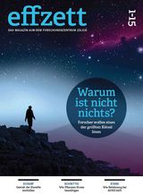 Cover effzett, ein Magazin der Forschungszentrums Jülich, Titelgeschichte: Frank Frick