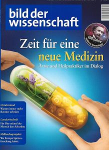 Cover der Ausgabe von bild der wissenschaft, in der Artikel über Forschung an neuromorphen Computern erschienen ist