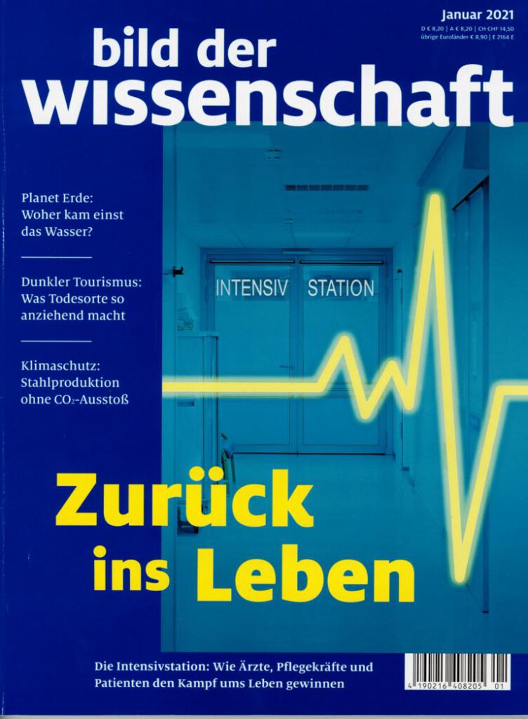 Bild auf die Ausgabe 1-2021 des Wissenschaftsmagazins bdw